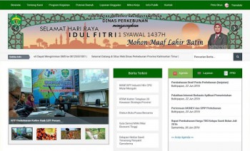 Disbun Masuk Nominasi 10 Besar Lomba Website Kementan 2016